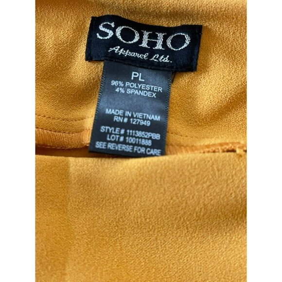 Soho Apparel Pull On Stretch Mustard Yellow Stretch Pants Petite Large NWT - Picture 4 of 6